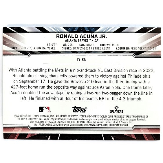 Ronald Acuna Jr Instavision