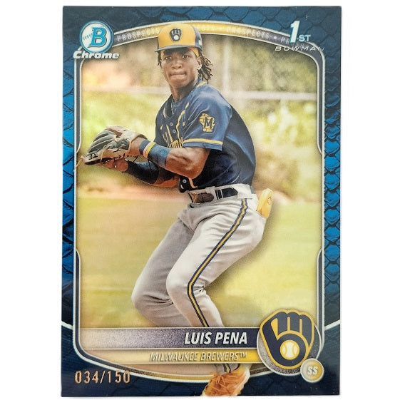 Luis Pena 1st Bowman Blue Reptilian 034/150