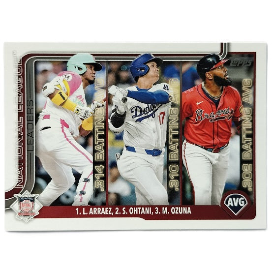 Batting Average Leaders Arraz - Ohtani - Ozuna