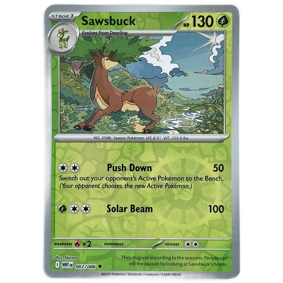 Sawsbuck reverse holo 0107