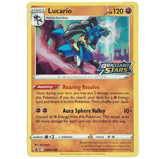 Lucario Briiliant Starts Promo SWSH186
