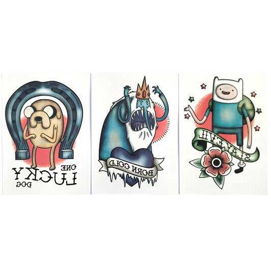 Adventure Time Series 1 Temporary Tattoo set